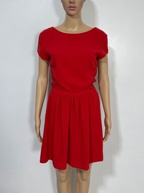 Maje Smock Waist Short Sleeve Mini Dress with Pockets Size M / 4-6 (Maje Size 2)